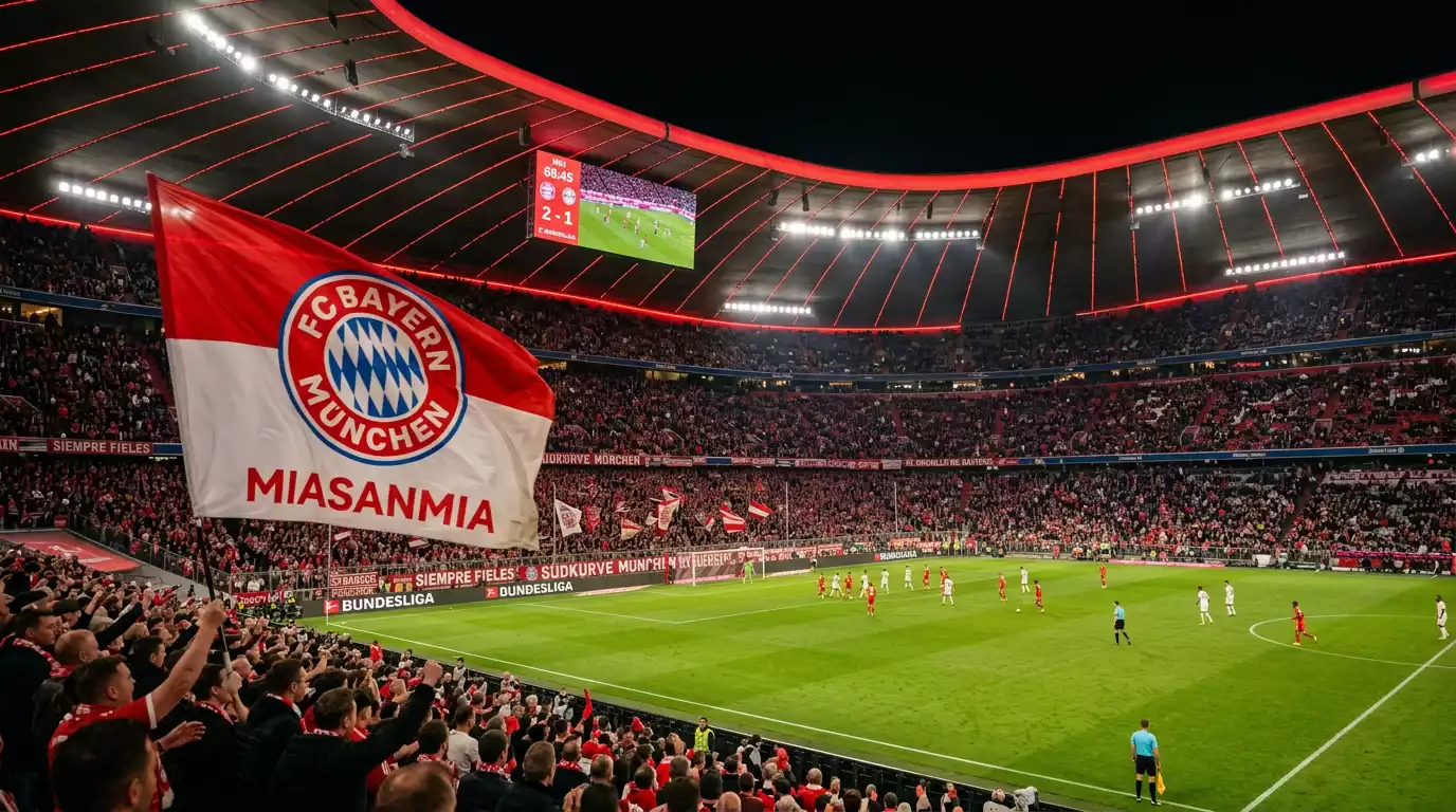 Jugadores del Bayern de Múnich celebrando un gol con la Meisterschale
